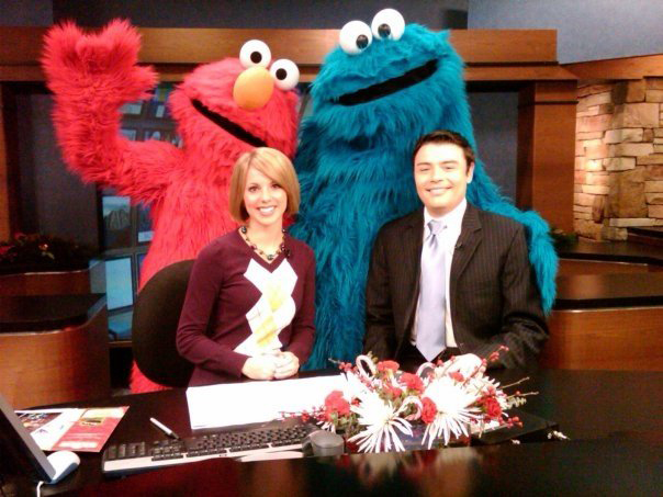 Jeff Womach and Coutrney Hanson at KTVQ