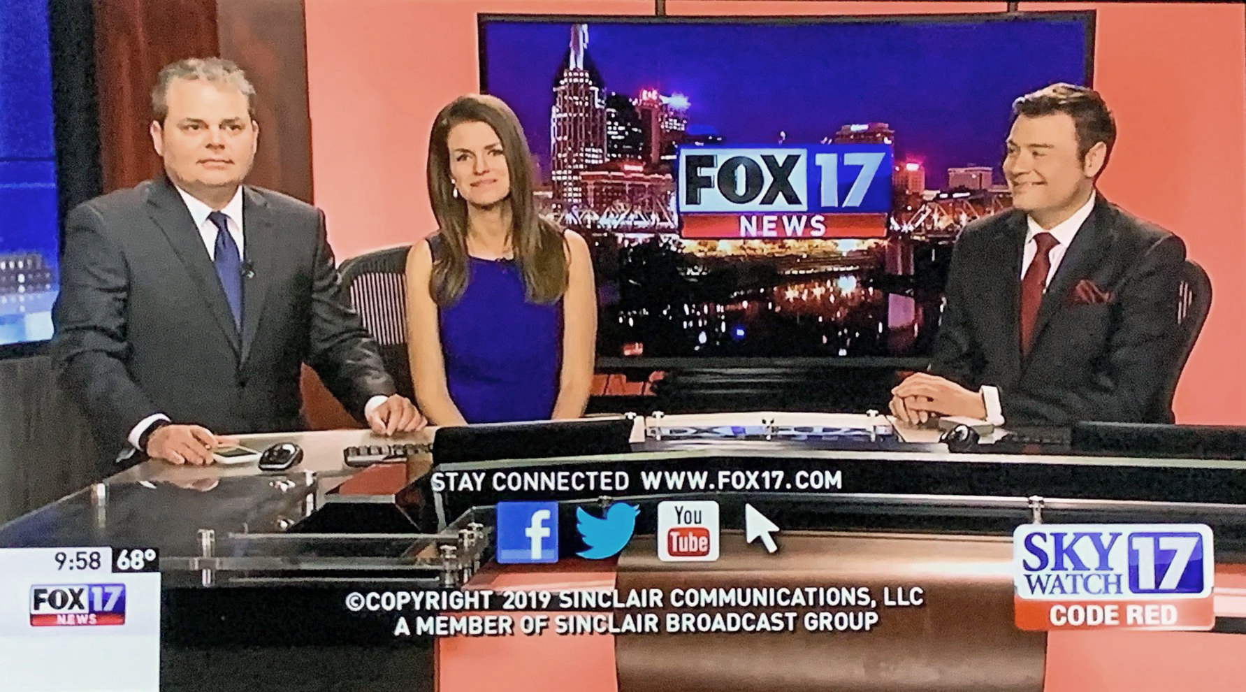 Jeff Womach on WZTV Fox 17 Nashville set